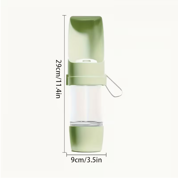 Portable One-Touch Dog Water Bottle — green