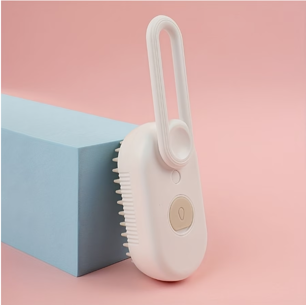 3-in-1 Electric Steam Grooming Brush — white