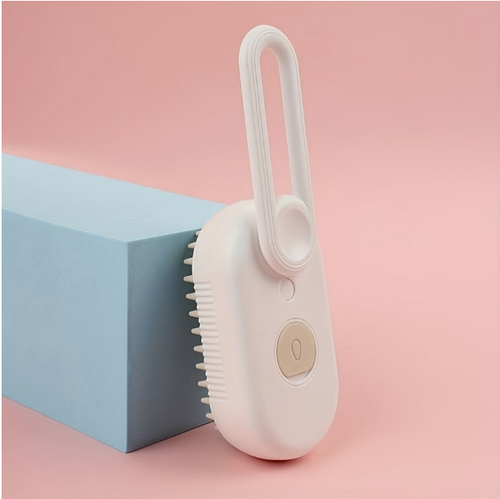3-in-1 Electric Steam Grooming Brush — white