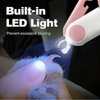 Built-in LED light on a paw