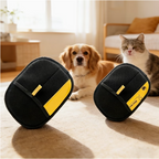 Hair remover glove with dog and cat
