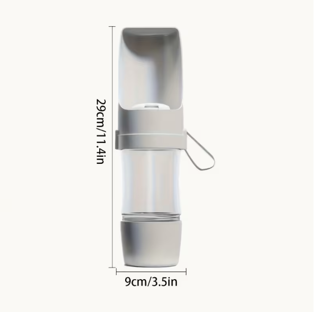 Portable Dog Water Bottle - grey