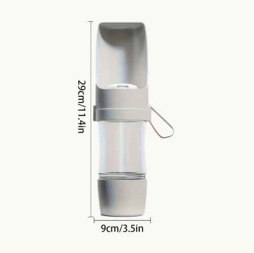 Portable Dog Water Bottle - grey